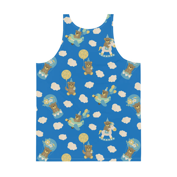 Gay Pride Teddy Bears on blue sky Tank Top