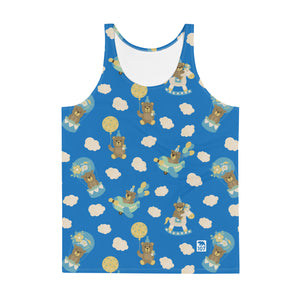 Gay Pride Teddy Bears on blue sky Tank Top