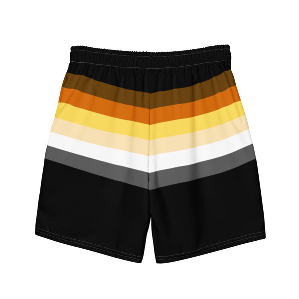 Gay Pride Bear Flag swim trunks