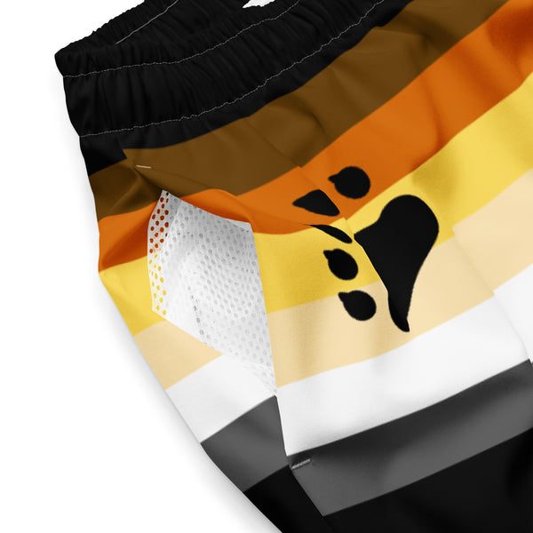 Gay Pride Bear Flag swim trunks