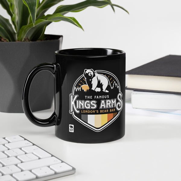 Official Kings Arms London Black Glossy Mug