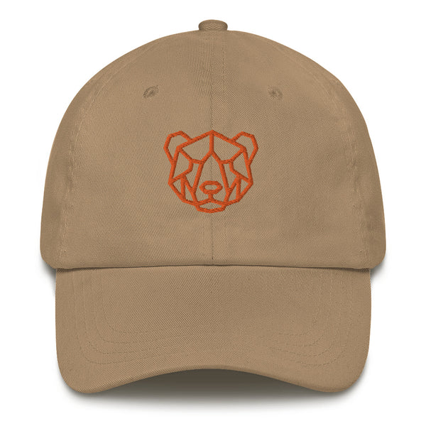 Gay Pride Orange Bear embroidery Dad hat