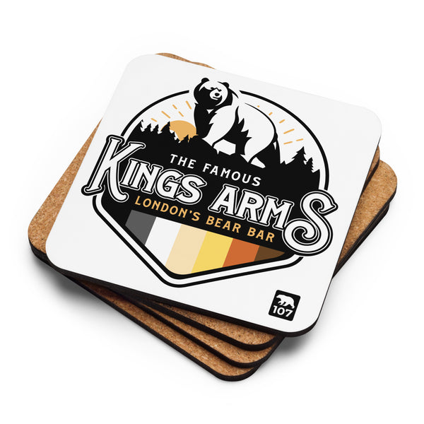 Official Kings Arms London Cork-back coaster