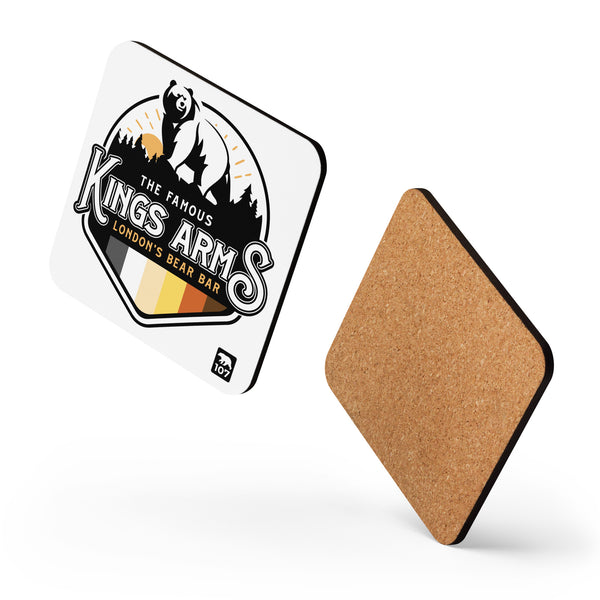 Official Kings Arms London Cork-back coaster