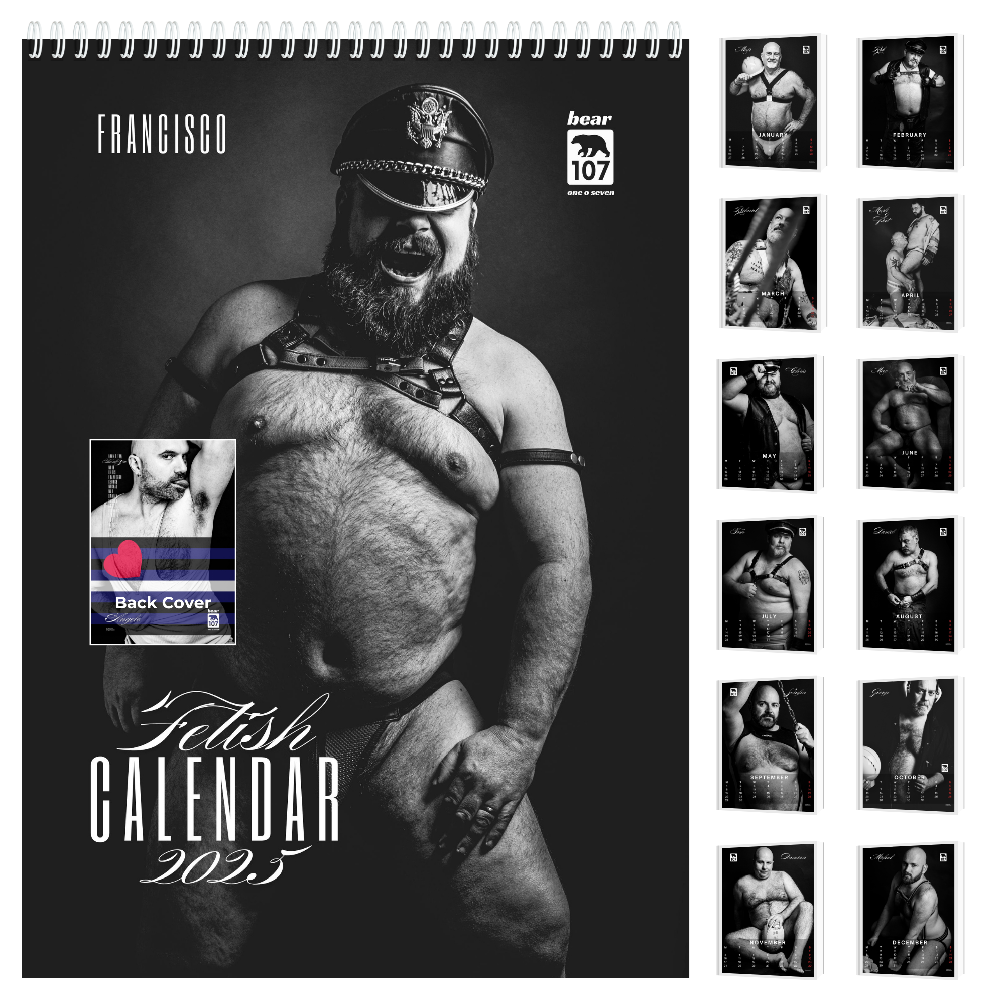 Gay Pride Fetish 2025 wall Calendar