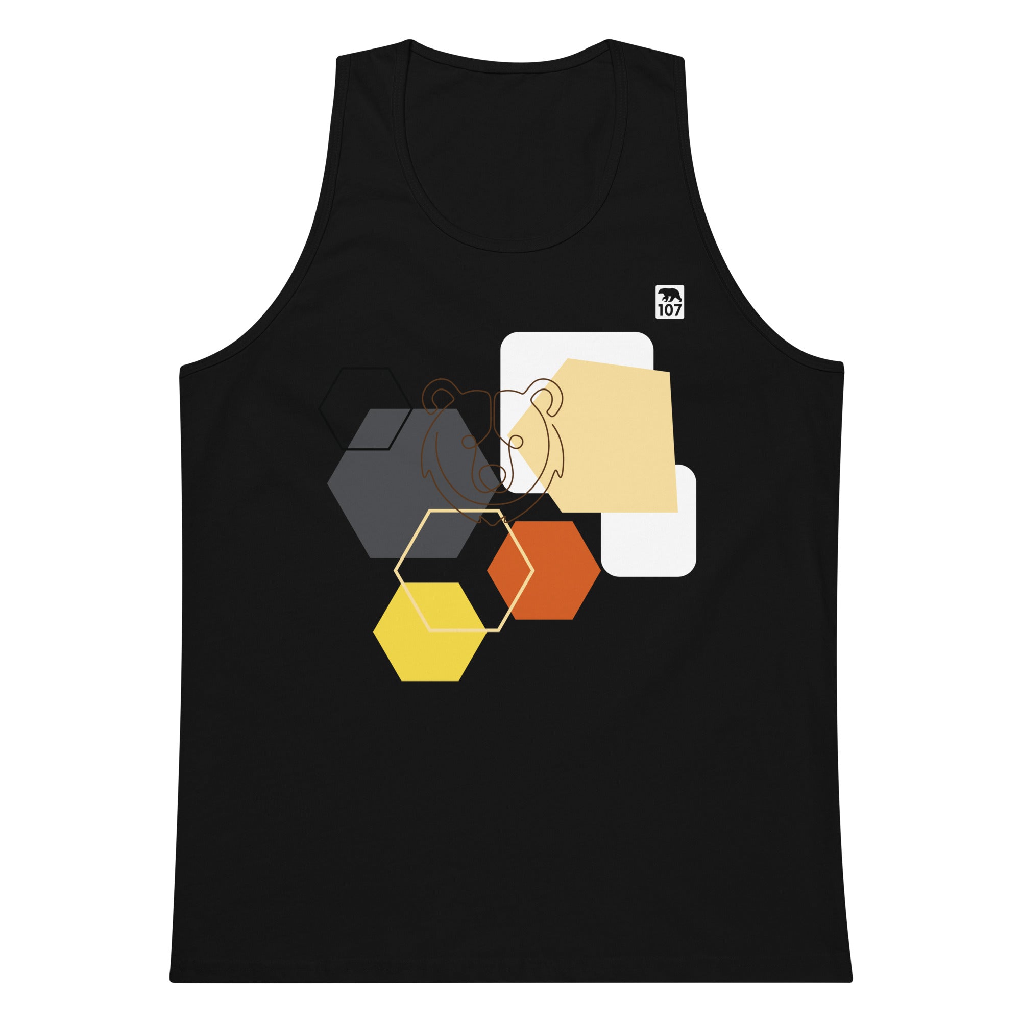 Gay Pride Bear Shapes tank top