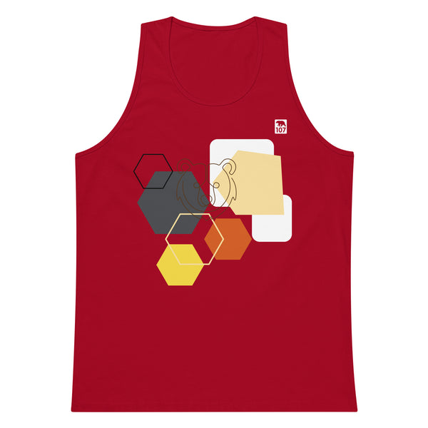 Gay Pride Bear Shapes tank top