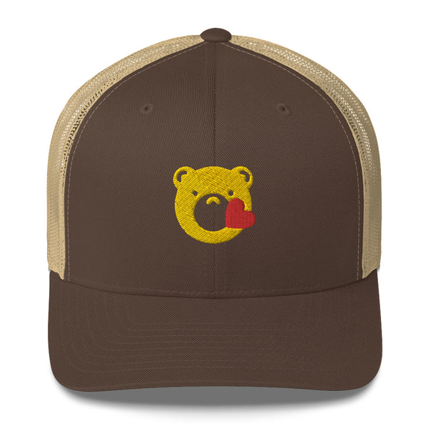 Gay Bear Pride Bearmoji Kiss Trucker Cap