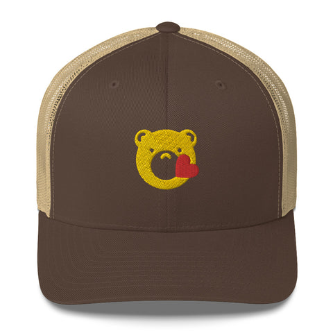 Gay Bear Pride Bearmoji Kiss Trucker Cap