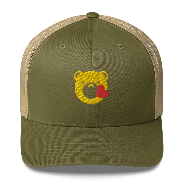 Gay Bear Pride Bearmoji Kiss Trucker Cap