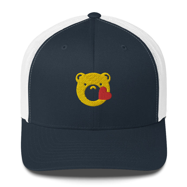 Gay Bear Pride Bearmoji Kiss Trucker Cap