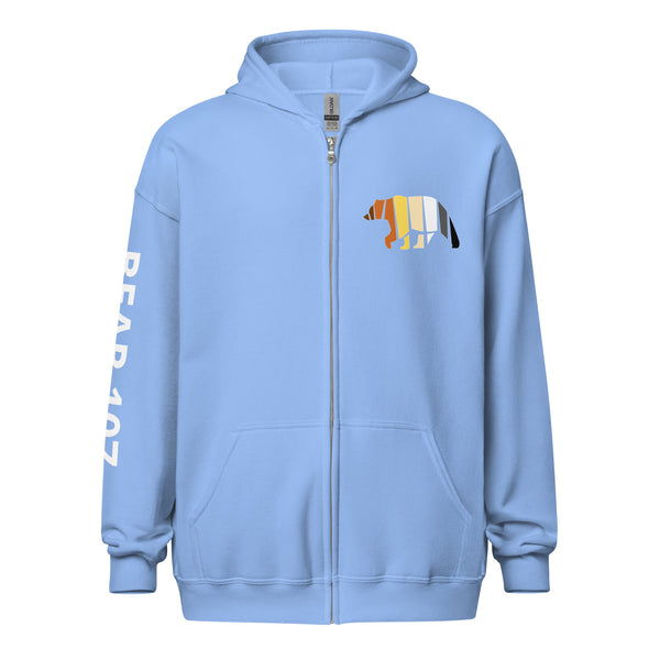 Gay Pride Flag colour Bear zip hoodie