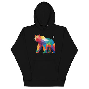 Gay Pride Rainbow Geometric Bear Hoodie