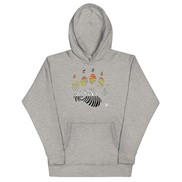 Gay Bear Pride Finger Print Paw Hoodie