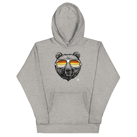 Gay Pride Bear with Glasses Hoodie