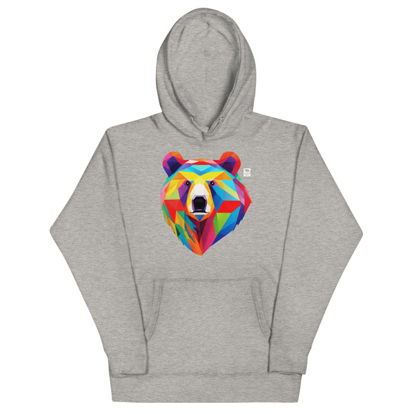 Gay Pride Rainbow Geometric Bear Face Hoodie