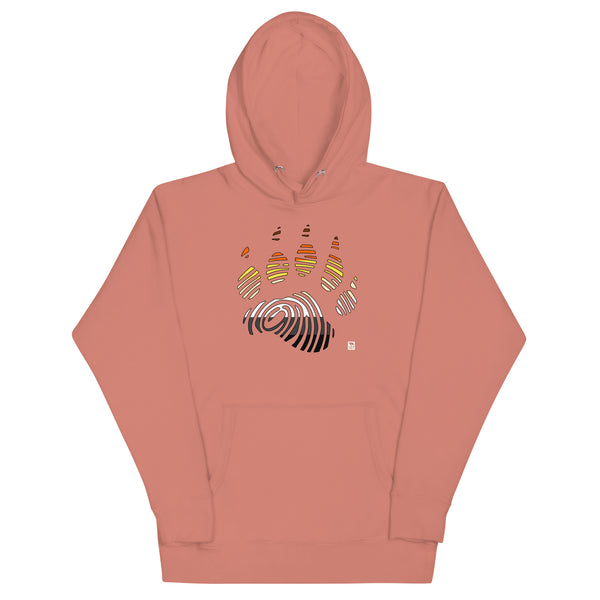 Gay Bear Pride Finger Print Paw Hoodie