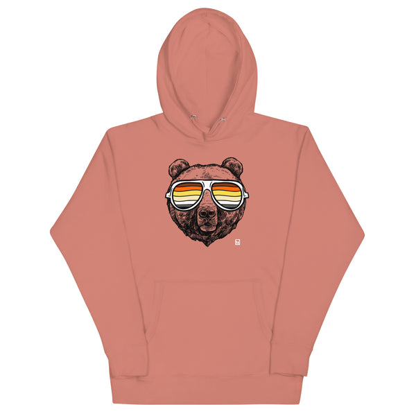 Gay Pride Bear with Glasses Hoodie