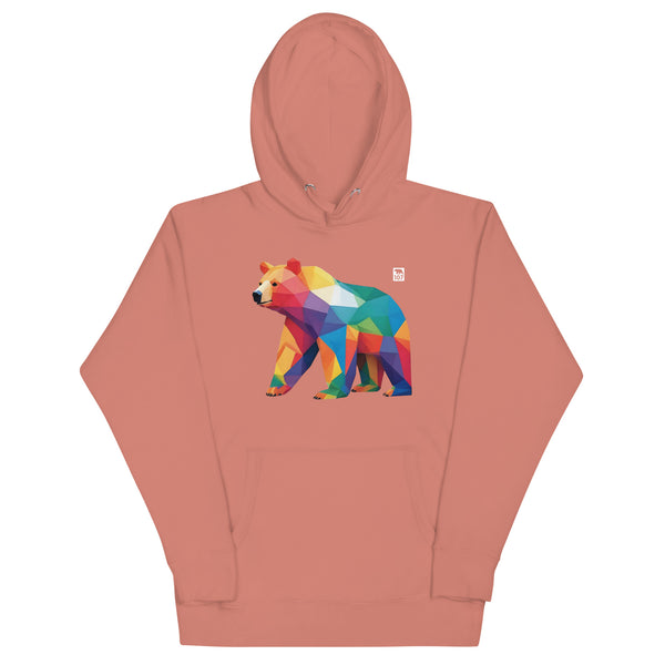 Gay Pride Rainbow Geometric Bear Hoodie