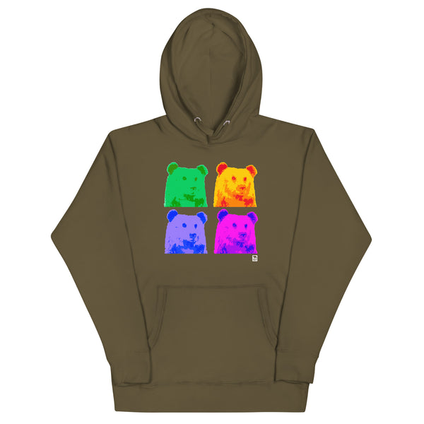 Gay Pride Portrait Bear Hoodie