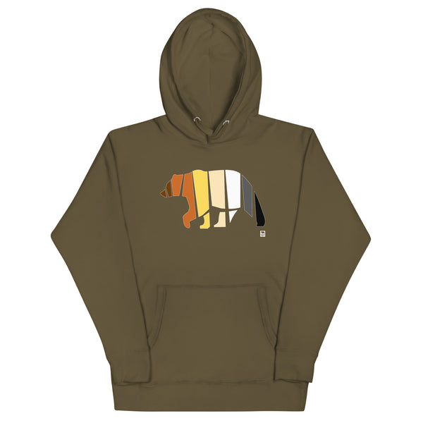 Gay Pride Bear Flag Colour Hoodie