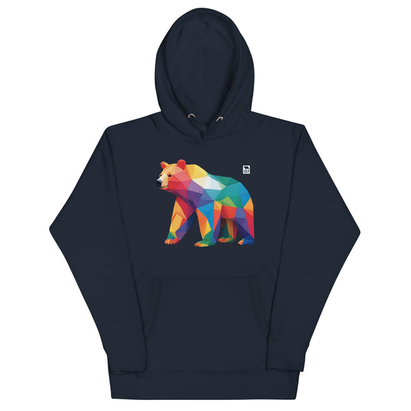 Gay Pride Rainbow Geometric Bear Hoodie