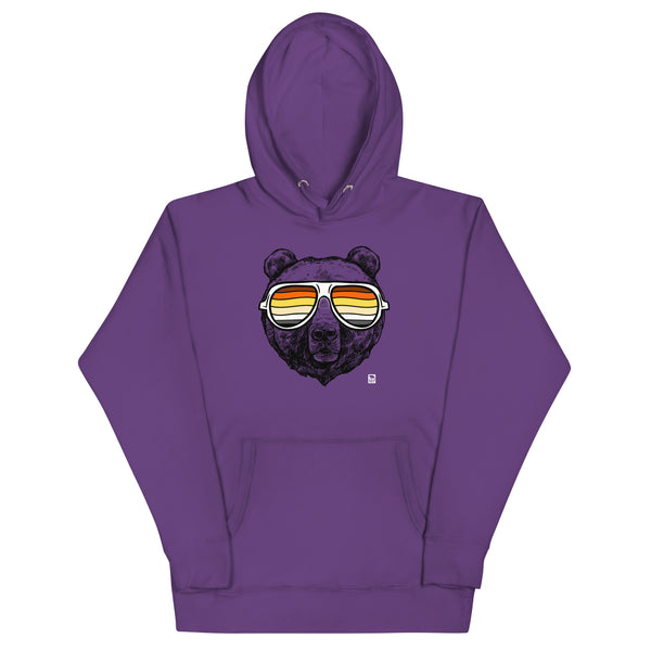 Gay Pride Bear with Glasses Hoodie