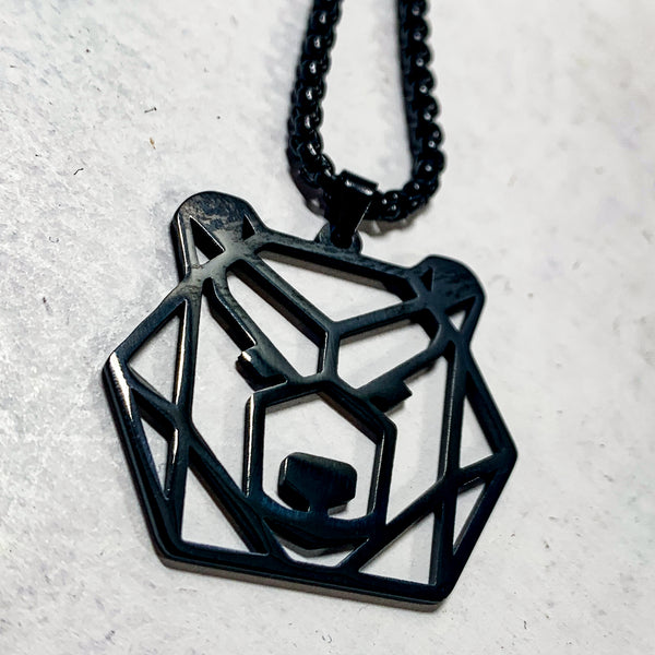 Bear Pride Pendant Geometric Bear Face II