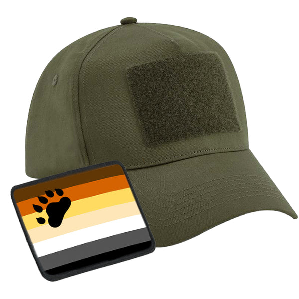 Bear Pride Patch Cap Flag With Paw