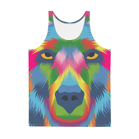 Gay Pride Colourful Bear Tank Top