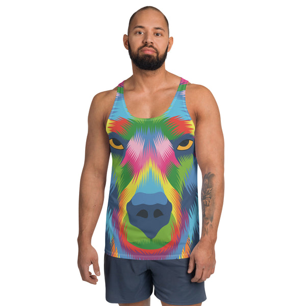 Gay Pride Colourful Bear Tank Top