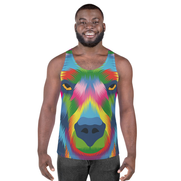 Gay Pride Colourful Bear Tank Top