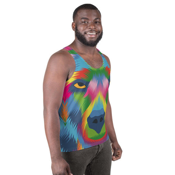 Gay Pride Colourful Bear Tank Top