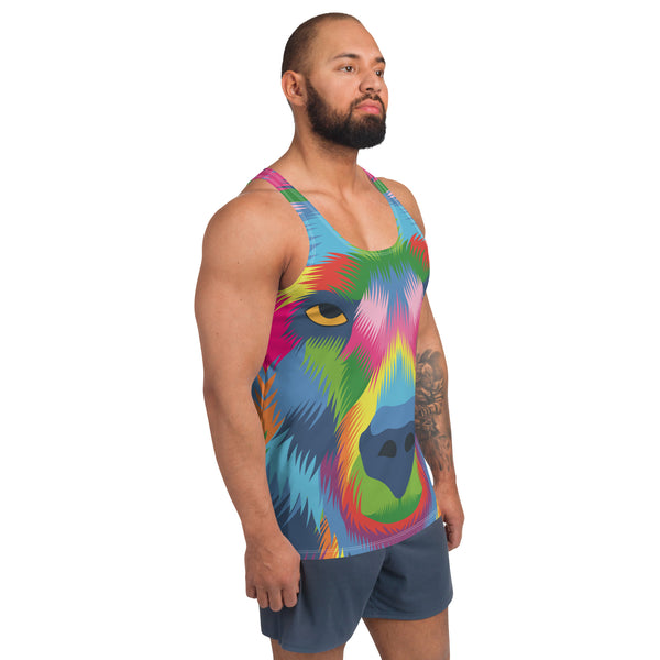 Gay Pride Colourful Bear Tank Top