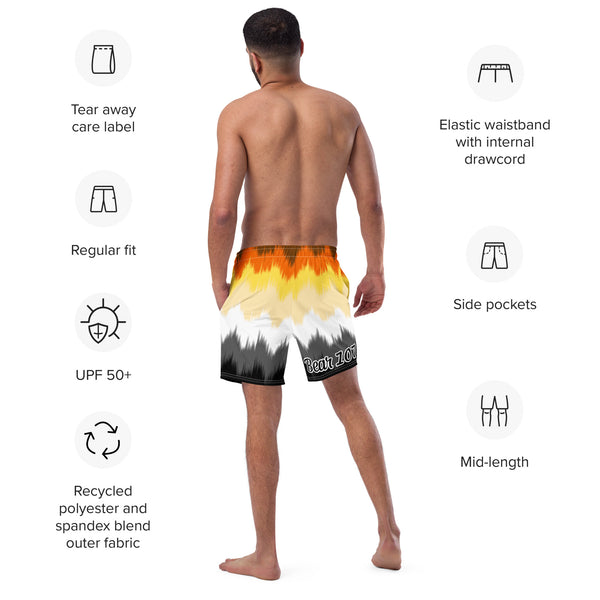 Bear Pride Flag Colours swim trunks