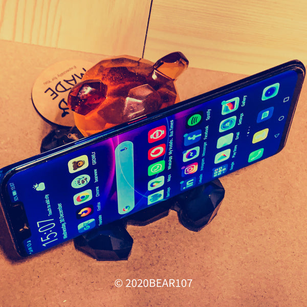 Bear Pride Mobile phone stand, Resin bear flag colours.