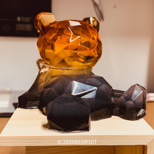 Bear Pride Mobile phone stand, Resin bear flag colours.