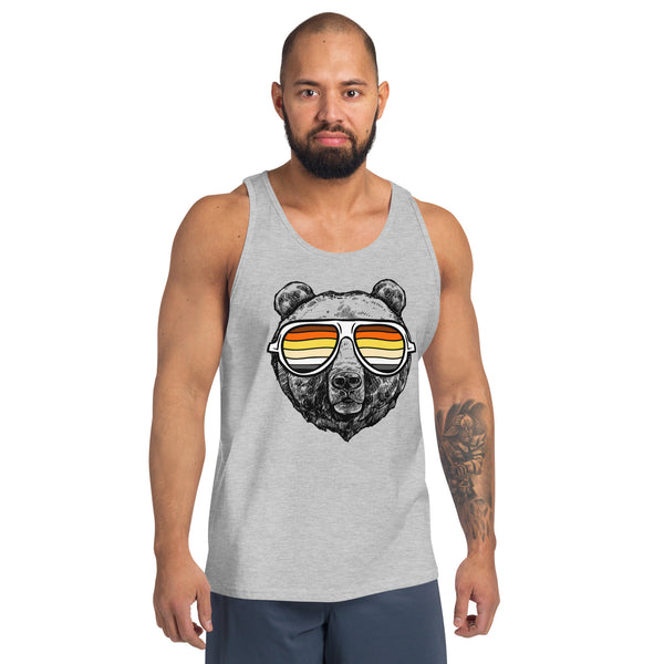 Bear Pride Tank Top Bear with glasses