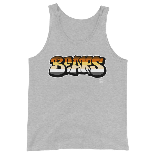 Gay Bear Pride Flag Colours Graffiti style Tank Top