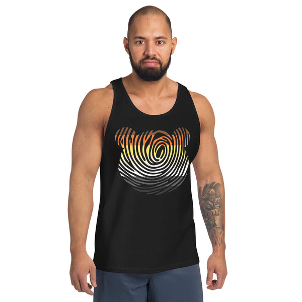 Gay Bear Pride Fingerprint Bear Tank Top