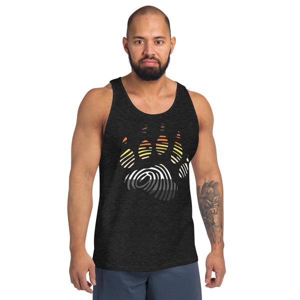 Gay Bear Pride Fingerprint Paw Tank Top