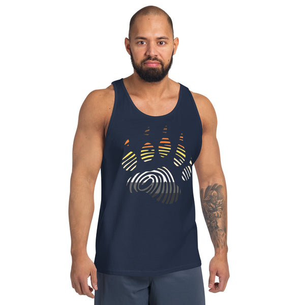 Gay Bear Pride Fingerprint Paw Tank Top