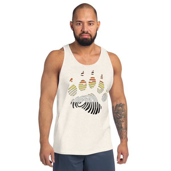 Gay Bear Pride Fingerprint Paw Tank Top