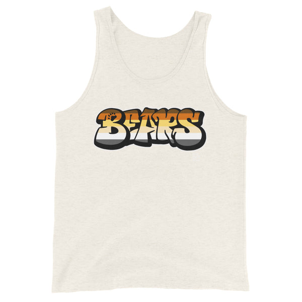 Gay Bear Pride Flag Colours Graffiti style Tank Top