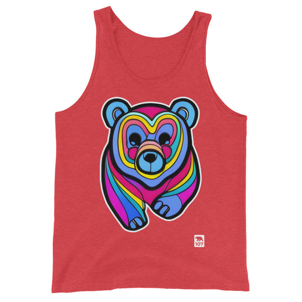 Gay Bear Pride Psychedelic Bear Tank Top