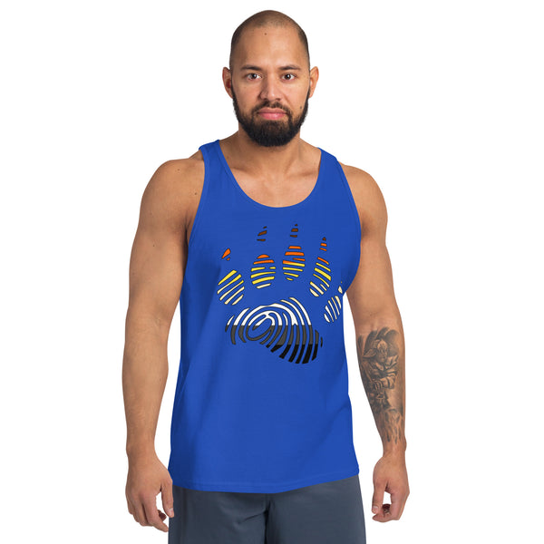 Gay Bear Pride Fingerprint Paw Tank Top