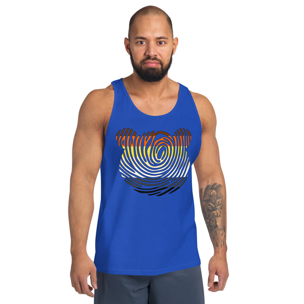 Gay Bear Pride Fingerprint Bear Tank Top