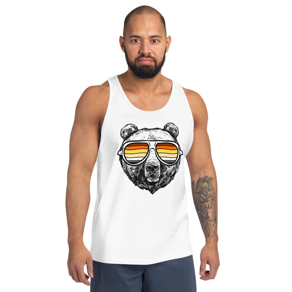 Bear Pride Tank Top Bear with glasses