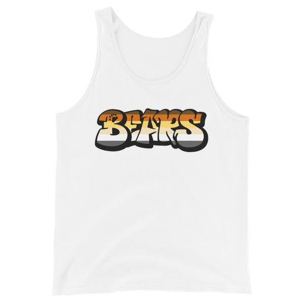 Gay Bear Pride Flag Colours Graffiti style Tank Top