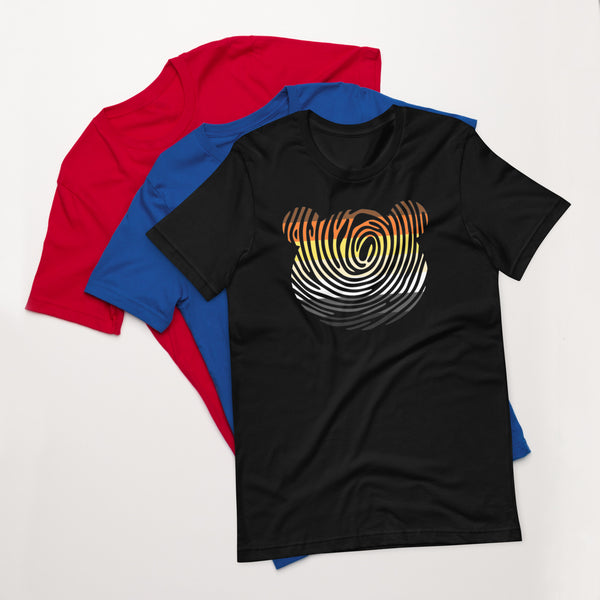 Gay Bear Pride Fingerprint Bear t-shirt